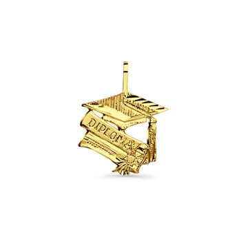 14K Yellow Gold Graduation Pendant 18mmX13mm 0.8 grams